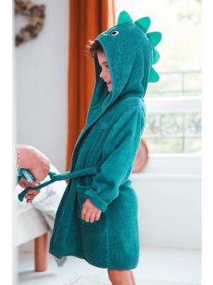 Teksmoda Kapşonlu Kız-Erkek Çocuk Bornozu Pamuklu