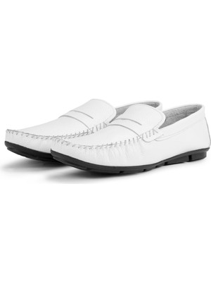 Ducavelli Artsy Hakiki Deri Erkek Günlük Ayakkabı, Rok Loafer Ayakkabı