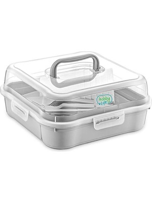 Hobby Life 32 Parça 6 Kişilik Çantalı Piknik Seti Gri