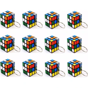 12 Adet Mini Rubik Zeka Küpü (Sabır Küpü) 3x3 Anahtarlık