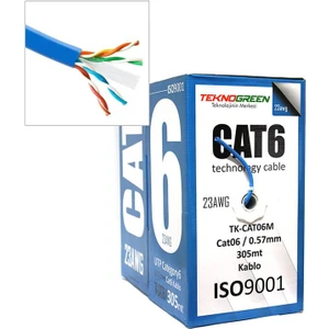 TK-CAT06M Mavi 0.57MM 305MT Cat6 Kablo