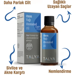 Ozon Yağı (Ozonlanmış Zeytinyağı), Soğuk Sıkım, %100 Saf ve Doğal, 50 ml