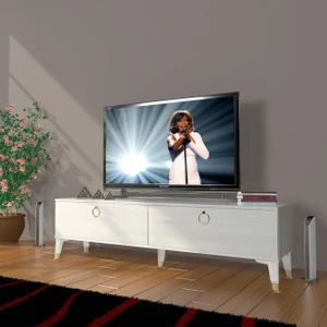 Eko 140 Mdf Std Gold Tv Ünitesi Tv Sehpası - Parlak Beyaz