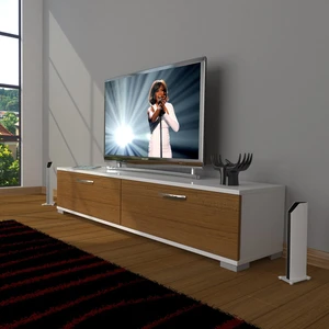 Eko 140 Mdf Std Tv Ünitesi Tv Sehpası - Beyaz - Ceviz
