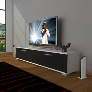 Eko 140 Slm Std Tv Ünitesi Tv Sehpası - Beyaz - Siyah