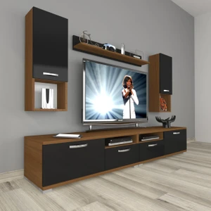 Eko 5220DA Mdf Tv Ünitesi Tv Sehpası - Ceviz - Siyah