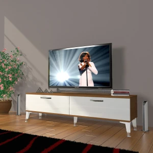 Eko 140 Mdf Std Silver Tv Ünitesi Tv Sehpası - Ceviz - Beyaz