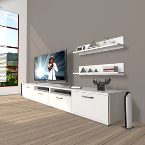 Eko 200R Mdf Tv Ünitesi Tv Sehpası - Parlak Beyaz