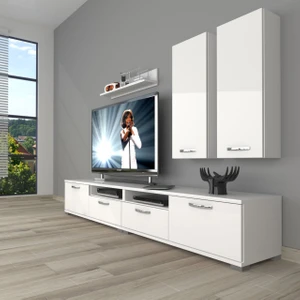 Eko 5200D Mdf Tv Ünitesi Tv Sehpası - Parlak Beyaz