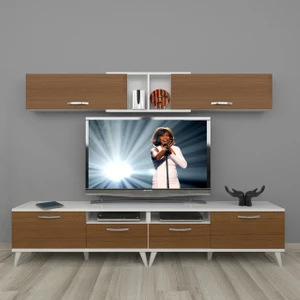 Eko 5220 Mdf Retro Tv Ünitesi Tv Sehpası - Beyaz - Ceviz