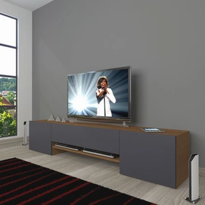 1e1 Mdf Tv Ünitesi Tv Sehpası - Ceviz - Antrasit