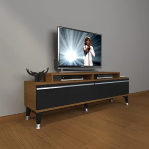 Ekoflex 4 Mdf Silver Tv Ünitesi Tv Sehpası - Ceviz - Siyah