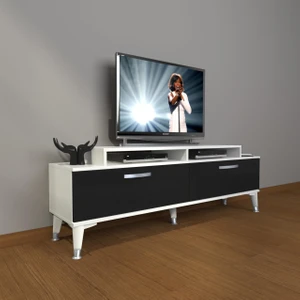 Ekoflex 4 Slm Silver Tv Ünitesi Tv Sehpası - Beyaz - Siyah