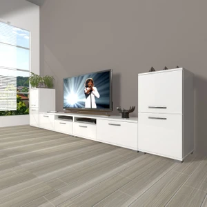 Eko 9200 Slm Tv Ünitesi Tv Sehpası - Parlak Beyaz