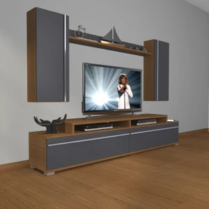 Ekoflex 7 Mdf Tv Ünitesi Tv Sehpası - Ceviz - Antrasit