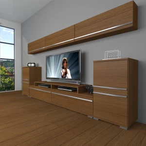 Ekoflex 9 Mdf Tv Ünitesi Tv Sehpası - Naturel Ceviz