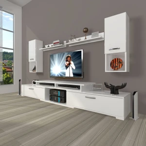 Flex 5DA130 Mdf Tv Ünitesi Tv Sehpası - Parlak Beyaz