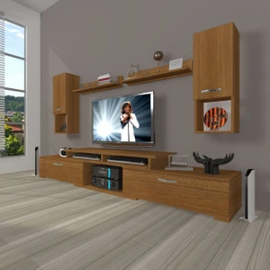 Flex 5DA130 Mdf Tv Ünitesi Tv Sehpası - Naturel Ceviz