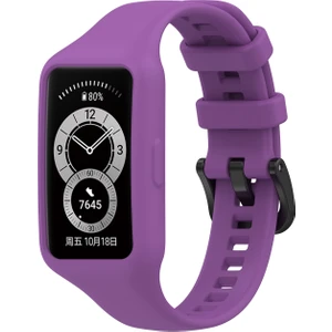 Huawei Band 7 Koyu Mor Silikon Saat Band  (Yurt Dışından)