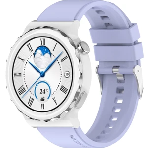 Huawei Için Silikon Izle Band Gt Gt 3 Pro 43MM 20MM Mor