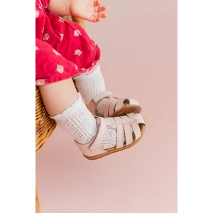 First Step  Deri Çocuk Sandalet Pembe D-464