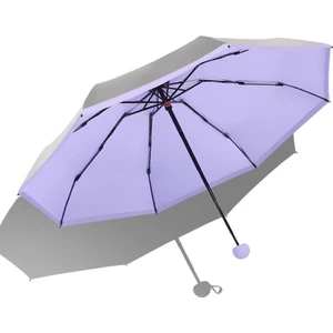 Mini Cep Şemsiye Güneş Kremi Şemsiye Anti-Uv Güneş Şemsiyesi Lavanta Mor (Yurt Dışından)