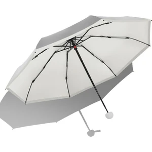 Mini Cep Şemsiye Güneş Kremi Şemsiye Anti-Uv Güneş Şemsiyesi Bej (Yurt Dışından)