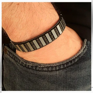Seven Art Jewelry Doğal Taş Bileklik / Hematit Bileklik / Gri Bileklik / Erkek Bileklik / Kadın Bileklik