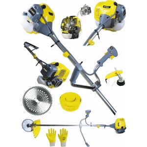 3.5 Hp Yan Tipi  Benzinli Ot Çalı Çim Biçme Makinesi Tırpanı + Eldiven
