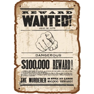 Sticker Atölyesi Wanted STICKER-20689