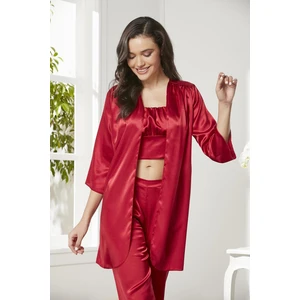Pierre Cardin  Kadife Saten 3'lü Pijama Takım  - 2075