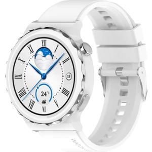 PLZ Shop Huawei İçin Silikon İzle Band Gt Gt 3 Pro 43 mm. 20 mm. Beyaz (Yurt Dışından)