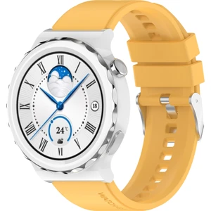 PLZ Shop Huawei İçin Silikon İzle Band Gt Gt 3 Pro 43 mm. 20 mm. Sarı (Yurt Dışından)