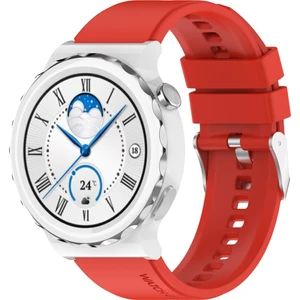 PLZ Shop Huawei İçin Silikon İzle Band Gt Gt 3 Pro 43 mm. 20 mm. Kırmızı (Yurt Dışından)