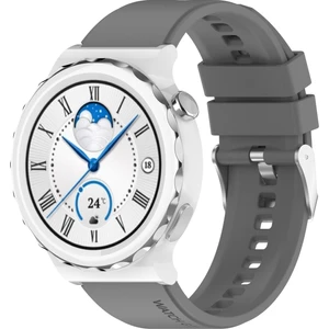 PLZ Shop Huawei İçin Silikon İzle Band Gt Gt 3 Pro 43 mm. 20 mm. Gri (Yurt Dışından)