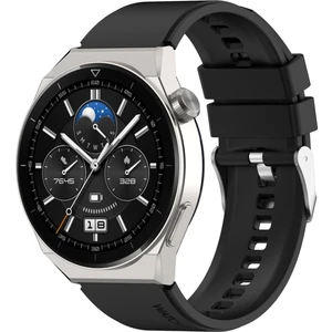 PLZ Shop Huawei İçin Silikon Saat Bandı Gt Gt 3 Pro 46 mm. 22 mm. Siyah (Yurt Dışından)