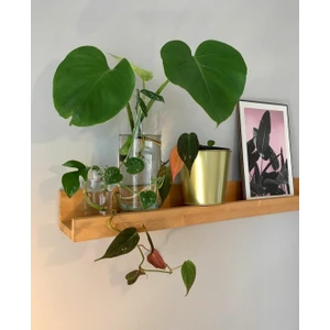 Wood Retro 150 cm Açık  Meşe Renk Çerçeve Rafı