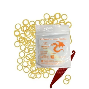 Diş Teli Lastiği (Takma Aparatı Hediyeli) - Ağız Içi Lastik 1/8 Medium 4,5oz 3.2mm 100 Adet
