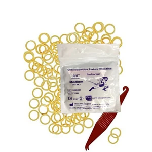 Diş Teli Lastiği (Takma Aparatı Hediyeli) - Ağız Içi Lastik 3/8 Medium 4,5oz 9.5mm 100 Adet
