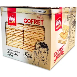 Nostalji Serisi Sütlü Kremalı Gofret 8 Paket 1000 gr