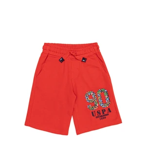 U.S. Polo Assn. Erkek Çocuk Açık Kırmızı Örme Şort 50252223-VR097