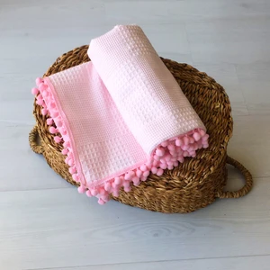 Lief Home Waffle Desenli Ponponlu Bebek Pike Battaniye | 100X115