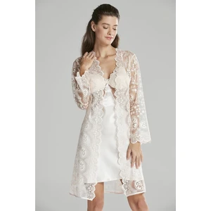 Pierre Cardin 6225 Altılı Saten Gecelik - Sabahlık Takımı