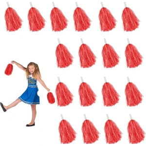 10 Çift( 20 Adet )Mat Kırmızı Renk 23 Nisan Gösteri Ponponu