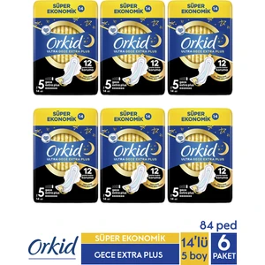 Süper Ekonomik Ultra Gece Extra Plus 14 Ad. 5 Boy x 6 Paket
