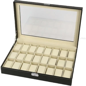 24 Pu Deri Izleme Saklama Kutusu Siyah