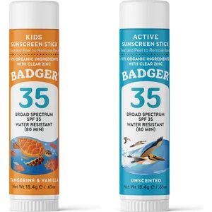 Clear Zinc Çocuk, Badger Clear Zinc Kokusuz Güneş Kremi Stick SPF35 (Kolay Sürülüm)