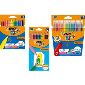 Boyama Seti Kuru Boya 12'li + Keçeli Boya + Mum Pastel Boya
