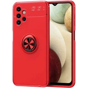 Samsung Galaxy A13 4g Kılıf Silikon Ravel Yüzüklü Standlı + Temperli Kırılmaz Cam