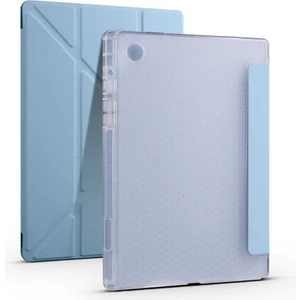 noktaks - Samsung Galaxy Tab A8 10.5 SM-X200 (2021) - Tablet Kılıfı Kalem Bölmeli Korumalı Standlı Tri Folding Kılıf - Mavi